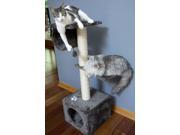 Iconic Pet Three Level Cat Tree Condo with Hammock Grey