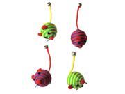 6 Pack Nylon Rope Fun Ball Red Green 24 Pieces 12 Each