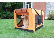 Iconic Pet Versatile Pet Soft Crate with Fleece Mat Orange Large
