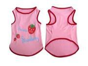 Iconic Pet 92004 Pretty Pet Pink Strawberry Top For Dogs And Puppies Large