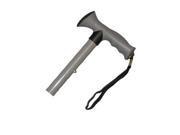 Adjustable Travel Folding Cane With Comfort Grip Handle Gray