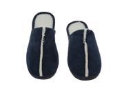 Suede lamb fleece slipper Men s Memory foam House slippers Blue race stripe wool fleece lining size 7 8