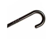 Spiral Wood Cane With Tourist Handle Black Stain