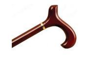 Wood Cane With Derby Handle and Collar Rosewood Stain