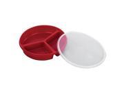 Redware Partitioned Dish Red