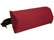 Softeze Memory Foam Half Lumbar Roll wBurgundy Polycotton Zippered Cover Strap L 13 x H 6 x W 6