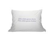 Down Pillow 25 75 Goose Down And Feather Pillow White Queen 20 x 30
