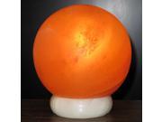 6 in. Wide Round Crystal Salt Lamp Globe on Onyx Marble Base Spherical Himalayan Salt Lamp