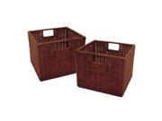 Winsome Wood 92211 Wired Baskets Decorative Basket Set of 2