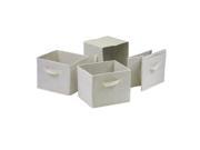 Winsome Wood Capri Foldable Baskets Storage Box Set of 4 82411 Beige