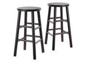 Winsome Wood Solid Composite Bevel Seat Stool Set of 2