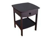 Winsome Wood 20218 Curved End Table Night Stand 20218 Black