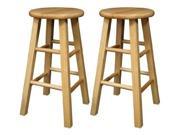 Winsome 24 Inch Square Leg Counter Stool Set of 2