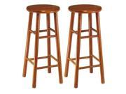 Winsome Wood Assembled 30 Inch Cherry Finish Bar Stools Set of 2