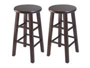 Winsome 24 Inch Square Leg Counter Stool Set of 2