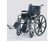 24 Wheelchair Detachable Arms Elevated Leg Rest