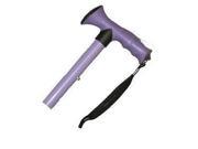 Adjustable Travel Folding Cane With Comfort Grip Handle Purple