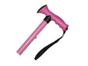 Adjustable Travel Folding Cane With Comfort Grip Handle Pink