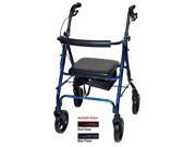 Deluxe Rollator With Loop Brakes Blue Flame