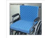 Convoluted Wheelchair Cushion w Back Blue Polycotton Cover