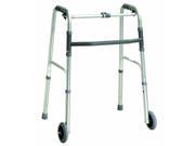 Walker Folding One Button Adult w 5 Wheels