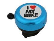 I <3 Heart My Bicycle Bell 55mm Blue