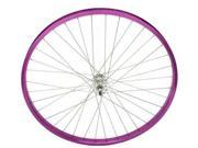 26in x 2.125in Alloy Front Bike Wheel 12G 36 Spoke Purple