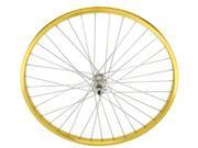 26in x 2.125in Alloy Front Bike Wheel 12G 36 Spoke Yellow