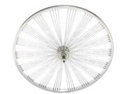 26in Steel Bike Free Wheel 14G 144 Fan Spoke Chrome