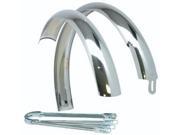 Wald Products Flared Chrome Fender Set 24inx70mm