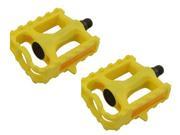 Plastic Mountain Bike Pedals 9 16in Yellow