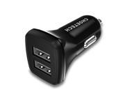 CHOETECH Dual Port Universal Mini USB Car Charger Bullet 2.4A Adapter for phone pad gps DVR etc