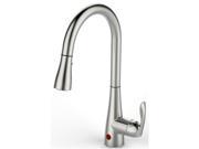 FLOW Kitchen Faucet. Hands free motion sensing technology Nickel finished. Dual spray offers 2 styles of water Easy installation. No hardwiring or electric