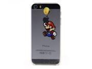 Super Supply IMD Print Cartoon Series Super Mario Transparent plastic Hard Phone case for iPhone 5 5S