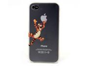 High quality Painted Cartoon Tiger Pattern Transparent Hard Back Case for iPhone 5 5S 5g with Screen Protector
