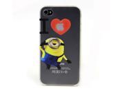 Nice i Love Despicable Me Minion Hard Back Case For iPhone 5 5S with gift