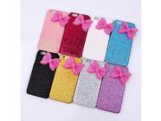 Case For iPhone 6 Plus 5.5inch Glitter Bling Sparkle 3D Bow Knot Hard Plastic Snap On Shell Cover For iphone6 Plus Drop Shipping