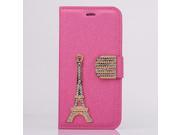 AIYZE For Samsung Galaxy S5 N9600 Soft Feel Wallet Leather Eiffel Tower Case Mobile Phone Bags Cases With Card High Quality Rose