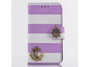 For Iphone 6 4.7 Pirate Ship Stripe Rainbow Wallet Stand Card Slots Leather Case Cover New Arrive! High Quality