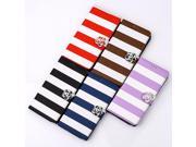 For Iphone 6 4.7 inch Case 3D Camellia Rainbow Stripe With Wallet Stand Card Slots Leather Case Cover High Quality Drop Shipping