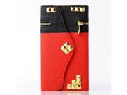 For Iphone 5 5S Gold Rivet Zipper Wallet Card Holder Leather case Fashion Pouch Cell Phone Case Stand Cover High Quality