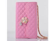 For Apple Iphone 5C 3 Folding Leather Case With Stand Wallet Card Slot Camellia Crystal Luxury Bag Case For iPhone 5C Case Cover
