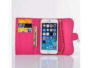 For Iphone 6 PLUS 5.5 Leather Case With Stand 3 Folded Wallet Card Slot Camellia Crystal Luxury Bag Case For iPhone 6 Plus