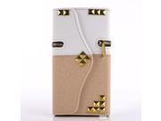 For Samsung Galaxy Note4 n9100 Gold Rivet Zipper Wallet Card Holder Leather case Fashion Pouch Cell Phone Case Stand Cover New Arrive!