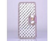 For iPhone 5 5S Large Scale Pieces of Crystal Glass Diamond Holster Leather Full Body Case With card slot Cover with Stand High Quality