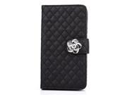 For iphone 6 4.7 Crystal Card Slot Camellia Flower Sheepskin Buckle Flip Lambskin Leather Stand wallet Luxury Case Cover High Quality New Arrive!