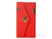 Pirate Anchor Zipper Flip Leather Case For Samsung Galaxy Note4 N9100 Portable Card Money Slot Wallet With Stand Cover Shell Drop Shipping For Galaxy Note4 Good