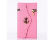 Pirate Anchor Zipper Flip Leather Case For Samsung Galaxy Note3 N9000 Portable Card Money Slot Wallet With Stand Cover Shell For Galaxy NoteIII Cases