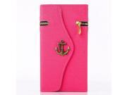 Pirate Anchor Zipper Flip Leather Case For Samsung Galaxy Note3 N9000 Portable Card Money Slot Wallet With Stand Cover Shell For Galaxy NoteIII Case High Qualit