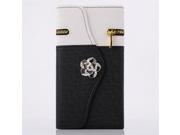 For Iphone 5 Diamond Camellia Zipper Pattern Purse Clutch Leather Case Flip Wallet Cover With Card Slots Drop Shipping For iphone 5S Cases Hot Sale! High Quali
